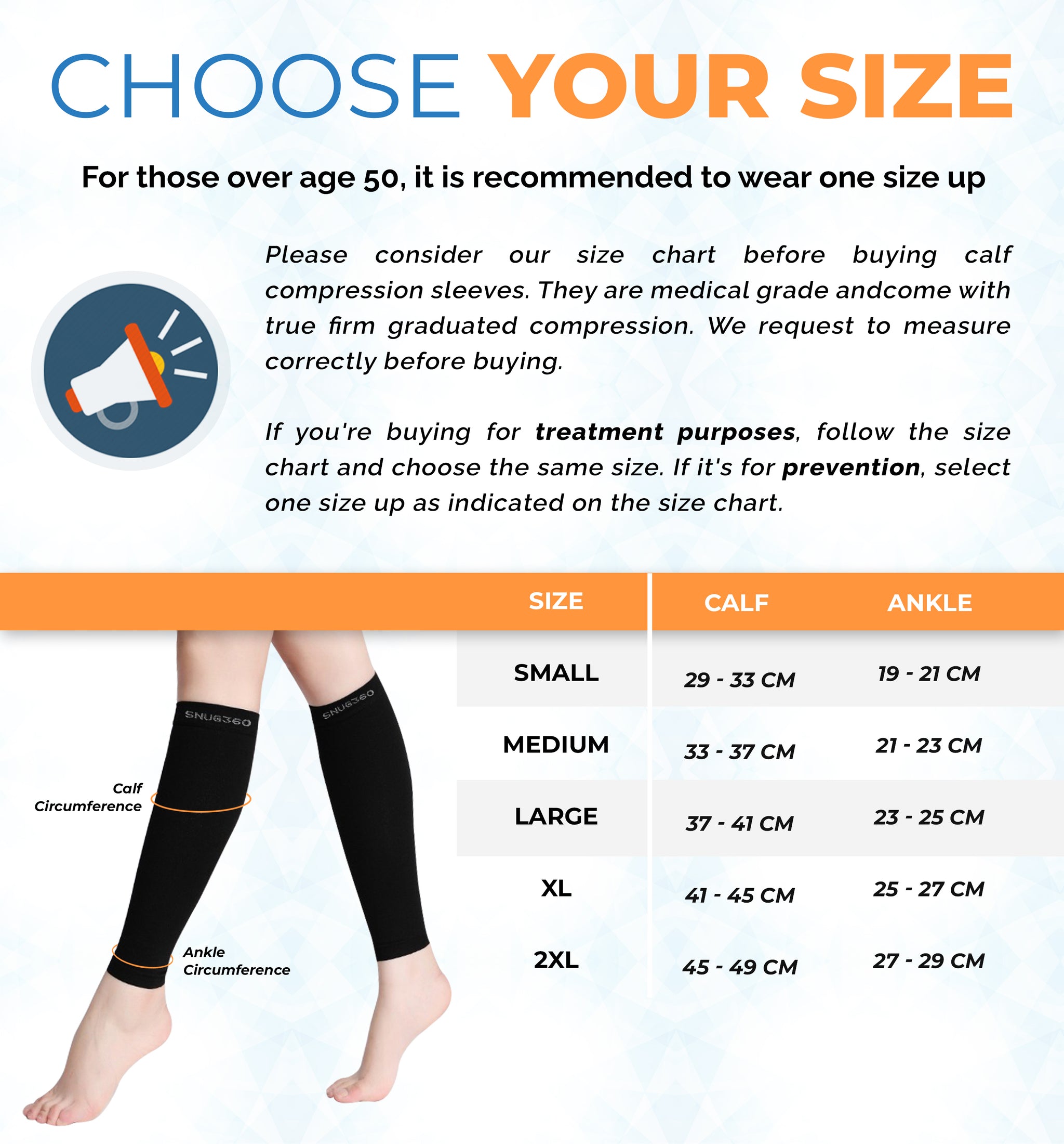 SNUG360 Calf Compression Sleeves for Men & Women