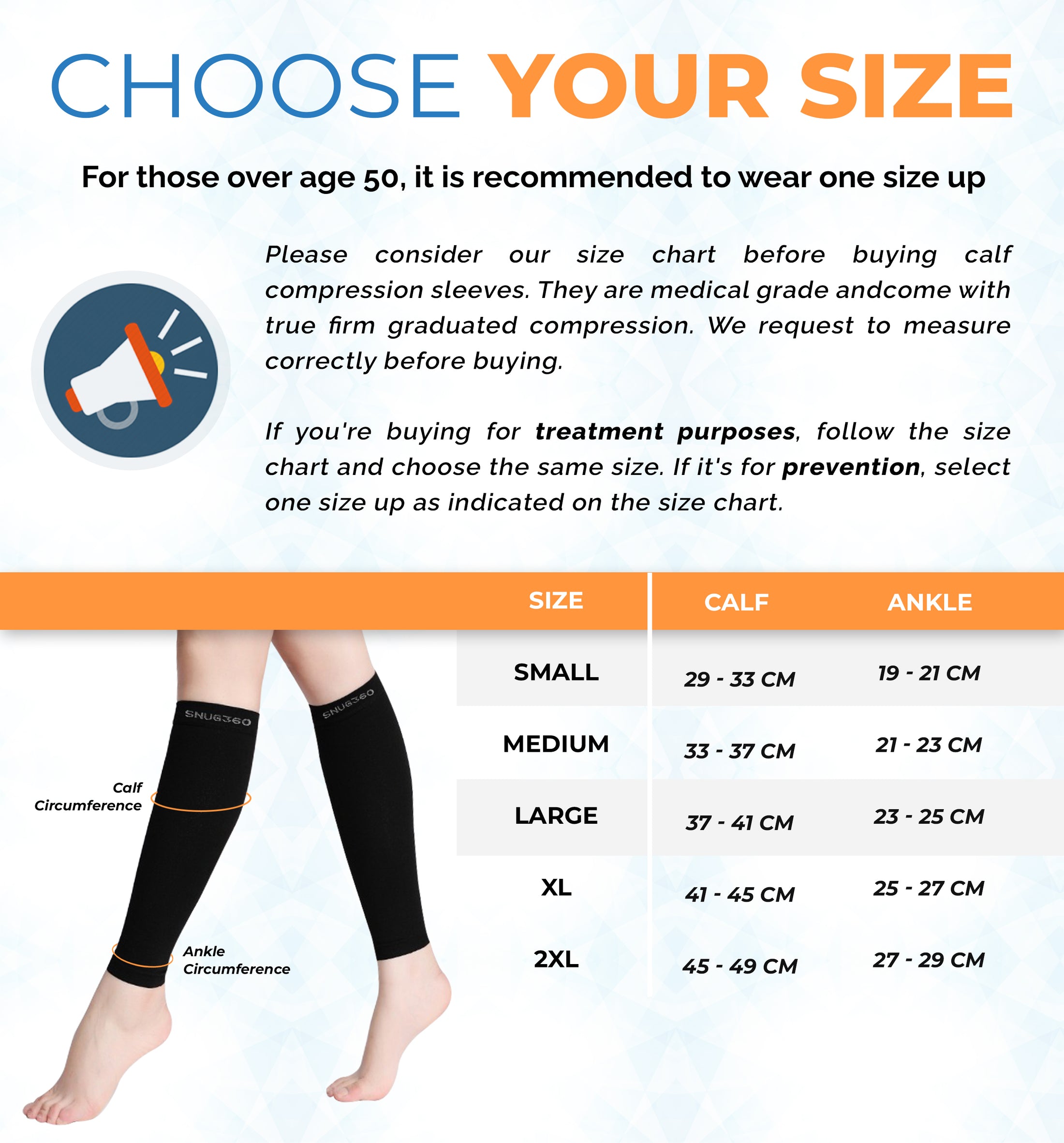 SNUG360 Calf Compression Sleeves for Men & Women